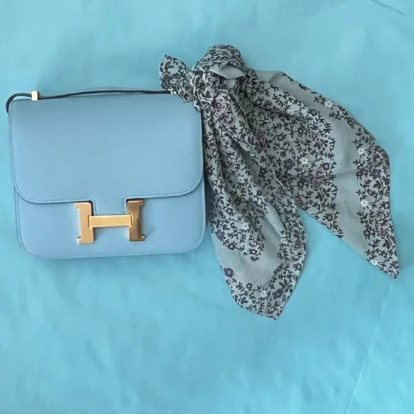 $25 or FREE Gentle Teal Madewell Organic Cotton Scarf Kerchief Floral Bandana - Picture 9 of 10